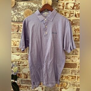 Peter Millar Sea Island Script Cotton Pin Dot Golf Shirt. Large. Like new.